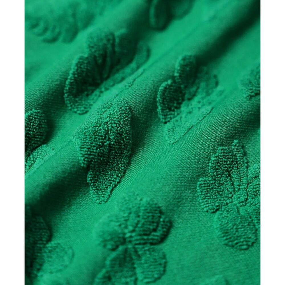 Samiol Medium Green Tropical Floral Terry Tankini Swimsuit New Size Medium - Picture 7 of 12